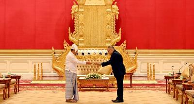 The Ceremony of Presenting the Credentials of the Ambassador of the Islamic Republic of Iran to the Republic of the Union of Myanmar